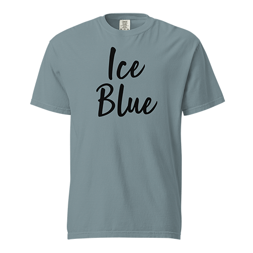 100% ringspun cotton, color: Ice Blue