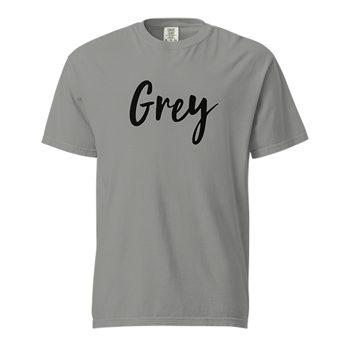 100% ringspun cotton, color: Grey